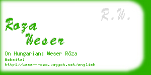 roza weser business card